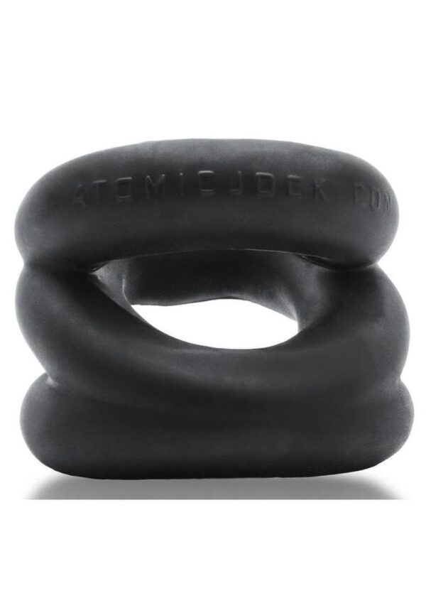 Oxballs Atomic Jock Z-Balls Cock Ring and Ball Stretcher Night Edition - Black - Image 3