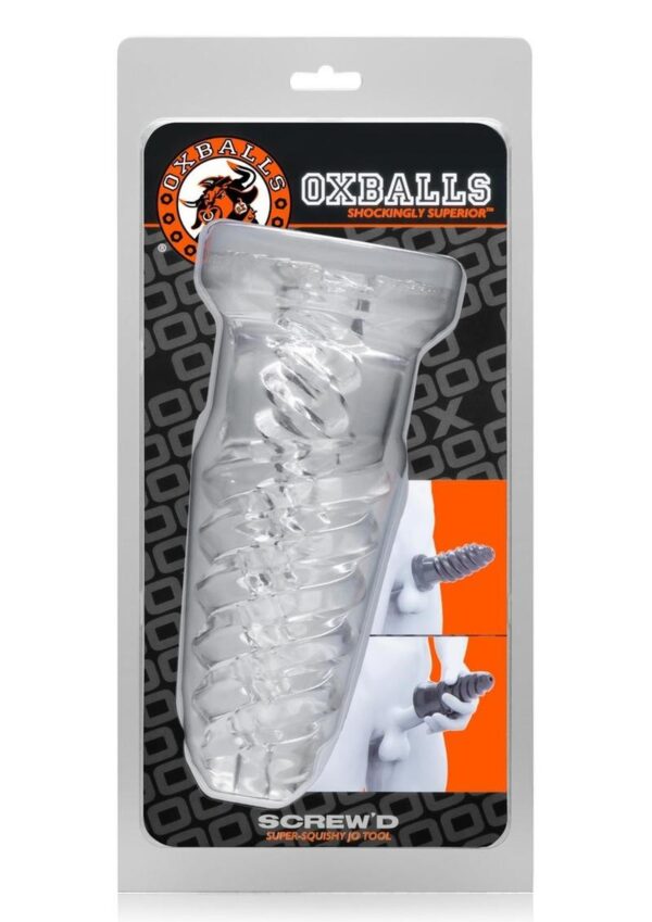 Oxballs Screw`d Super-Squishy Masturbator - Clear