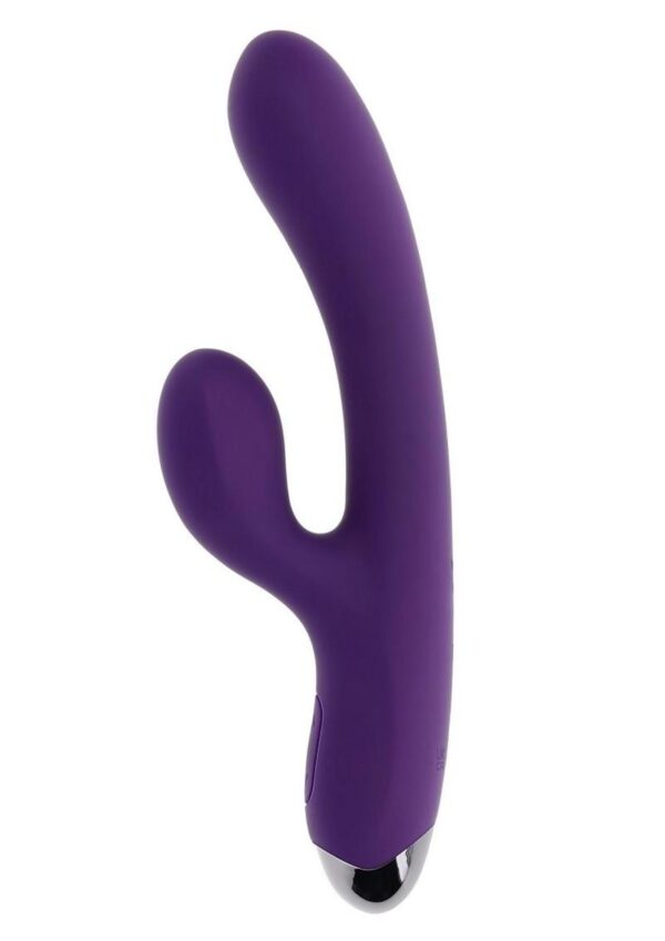 Playboy New Crush Rechargeable Silicone Rabbit Vibrator - Purple - Image 2