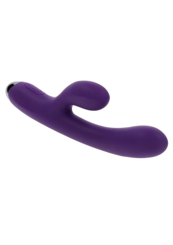 Playboy New Crush Rechargeable Silicone Rabbit Vibrator - Purple - Image 3