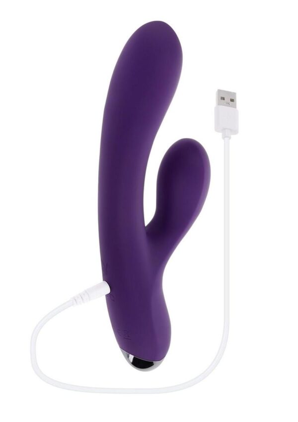 Playboy New Crush Rechargeable Silicone Rabbit Vibrator - Purple - Image 4