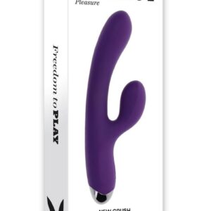 Playboy New Crush Rechargeable Silicone Rabbit Vibrator - Purple