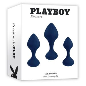 Playboy Tall Trainer Silicone Anal Kit (3 Piece) - Navy