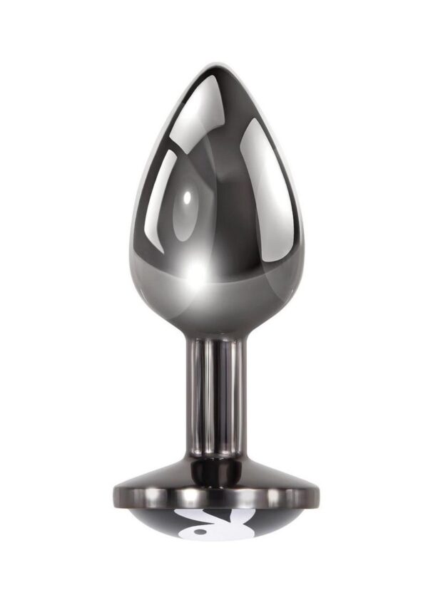 Playboy Tux Metal Anal Plug - Small - Black - Image 2