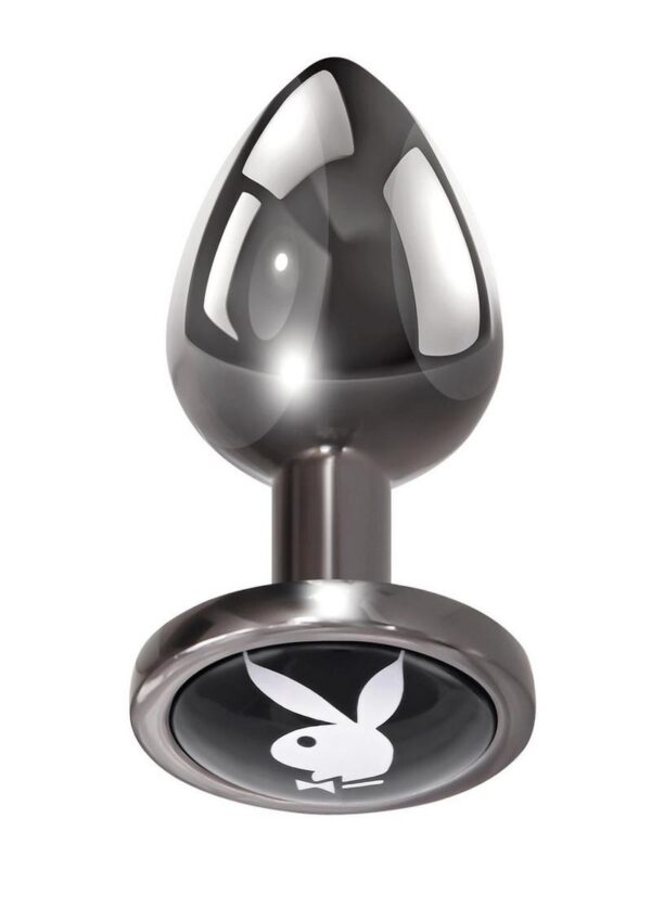 Playboy Tux Metal Anal Plug - Small - Black - Image 3