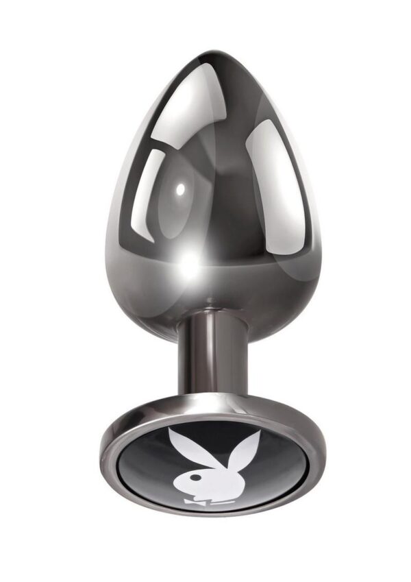 Playboy Tux Metal Anal Plug - Large - Black - Image 2