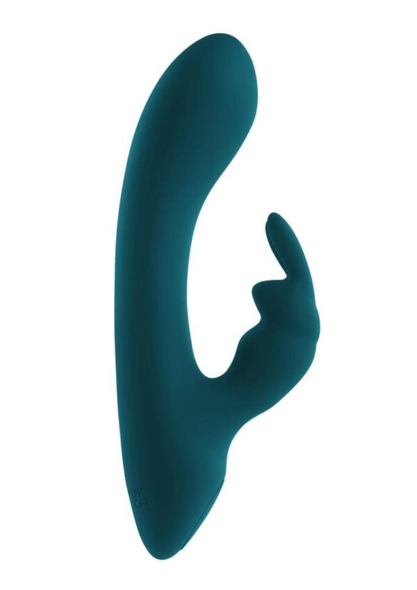 Playboy Lil Rabbit Rechargeable Silicone Rabbit Vibrator - Teal - Image 2