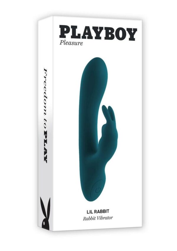 Playboy Lil Rabbit Rechargeable Silicone Rabbit Vibrator - Teal