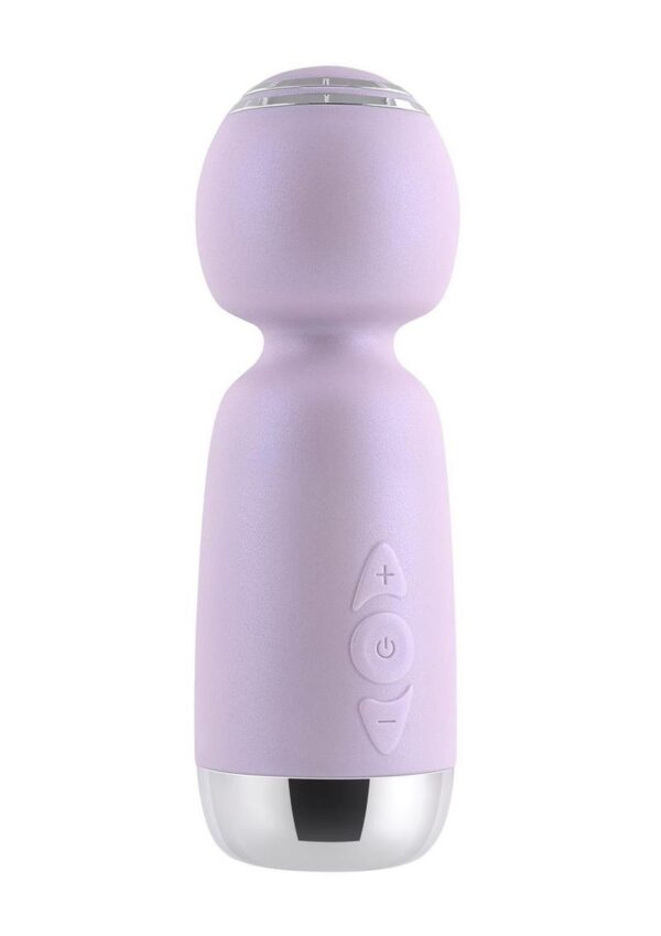 Playboy Royal Mini Rechargeable Silicone Massage Wand - Pink - Image 2