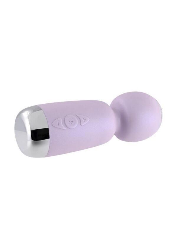 Playboy Royal Mini Rechargeable Silicone Massage Wand - Pink - Image 3