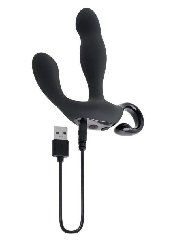 Playboy Come Hither Rechargeable Silicone Vibrating Prostate Massager - Black - Image 4