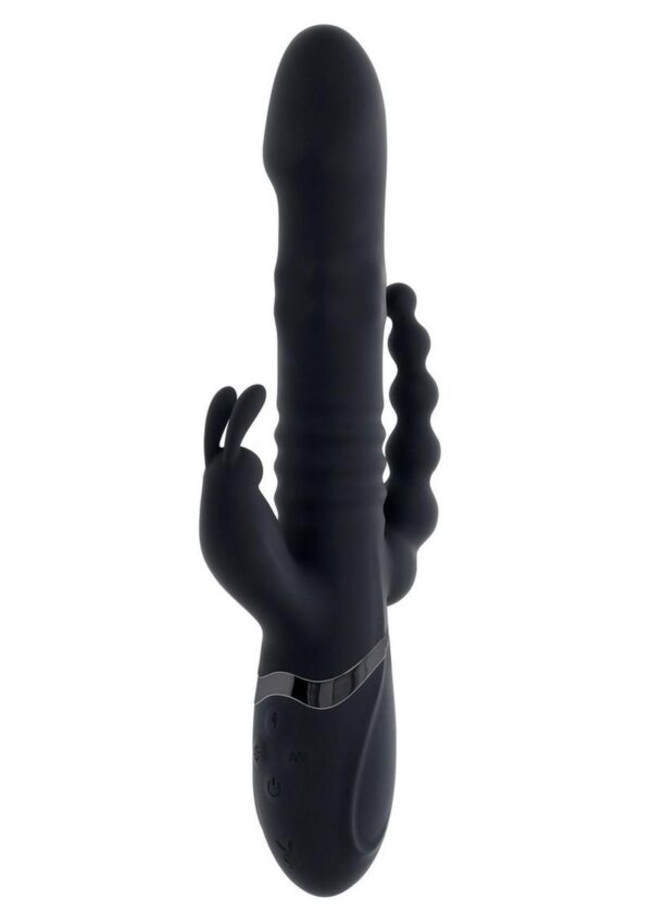 Playboy Big Bunny Energy Rechargeable Silicone Rabbit Vibrator - Black - Image 2