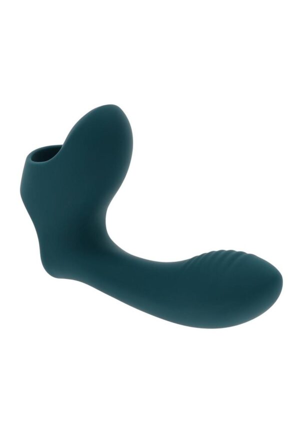 Playboy Wrapped Around Your Finger Silicone Rechargeable Finger Vibrator - Green - Image 3