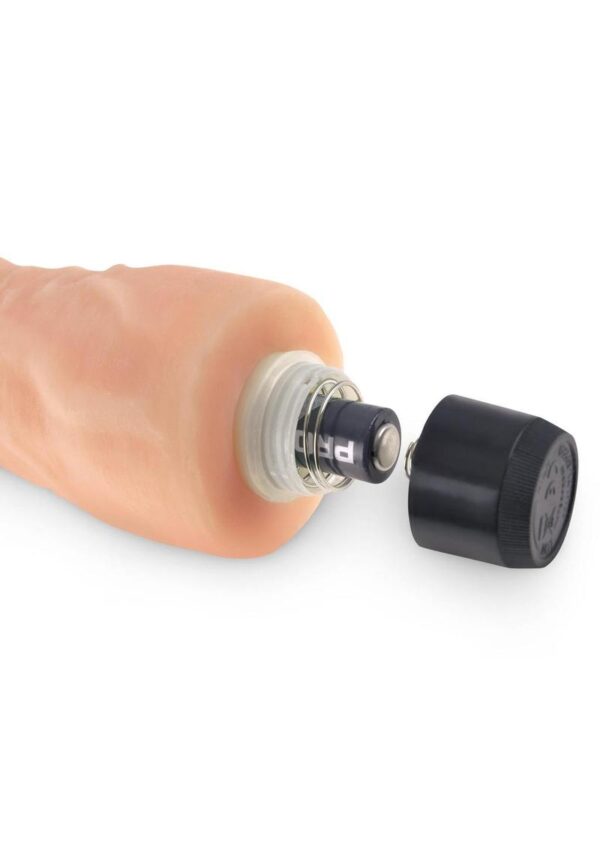 Real Feel Lifelike Toyz No. 2 Realistic Vibrating Dildo with Balls 8in - Vanilla - Image 3
