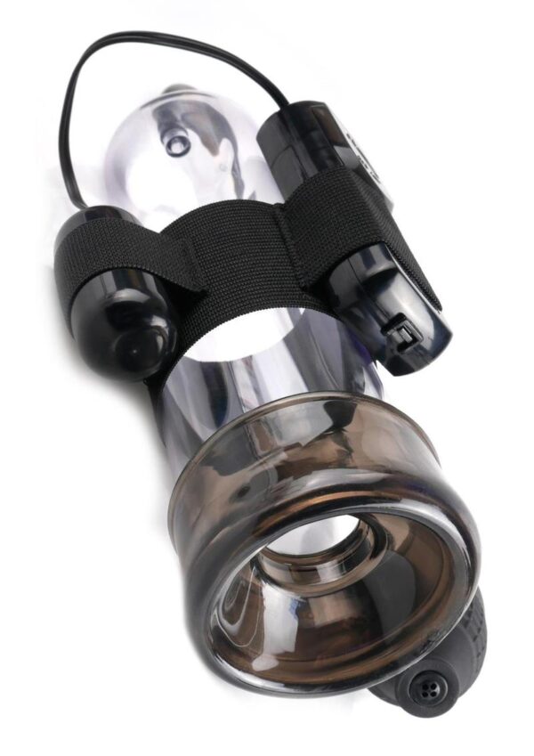 Classix Vibrating Power Penis Pump - Clear and Black - Image 3