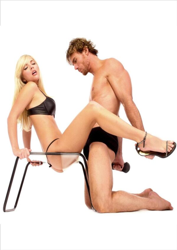 Fetish Fantasy Series Sex Stool - Clear and Black - Image 3