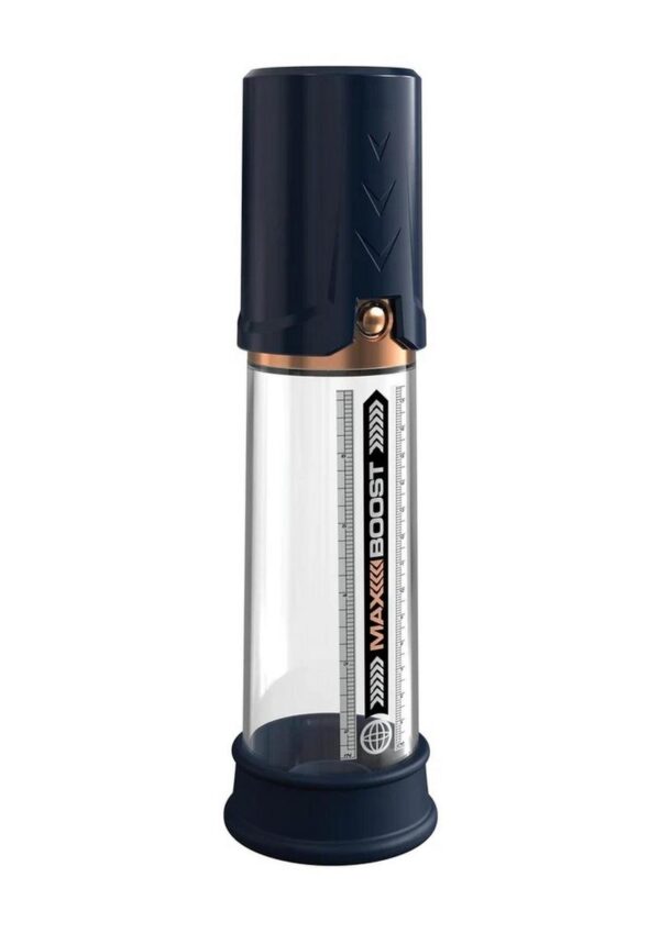 Pump Worx Max Boost Penis Pump - Blue/Clear - Image 2