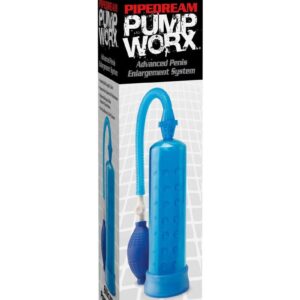 Pump Worx Silicone Power Pump Advanced Penis Enlargement System - Blue
