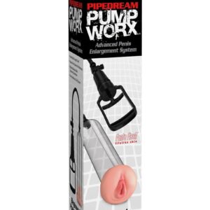 Pump Worx Beginner`s Pussy Pump Advanced Penis Enlargement System - Clear and Vanilla