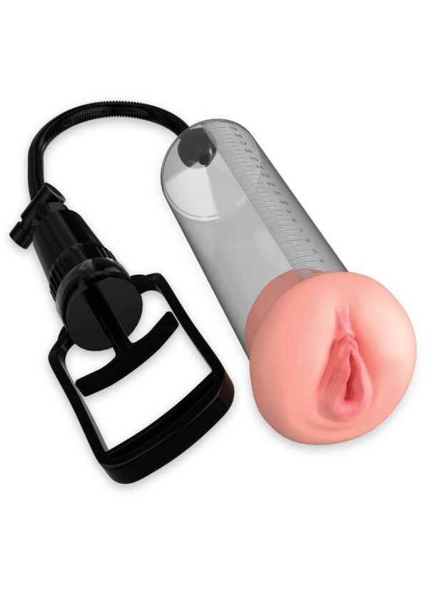 Pump Worx Fanta Flesh Pussy Penis Pump - Clear and Vanilla - Image 3