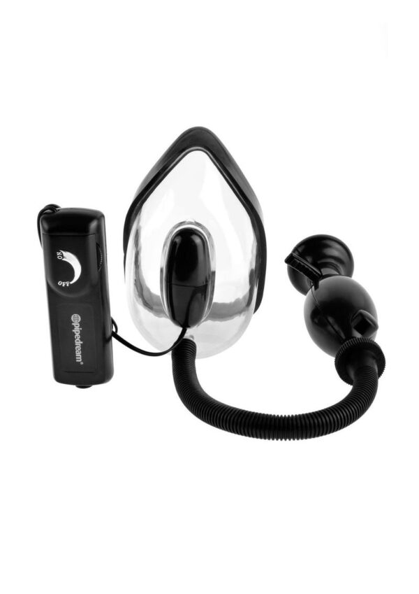 Fetish Fantasy Extreme Vibrating Pussy Pump with Wired Remote Control - Clear and Black - Image 3