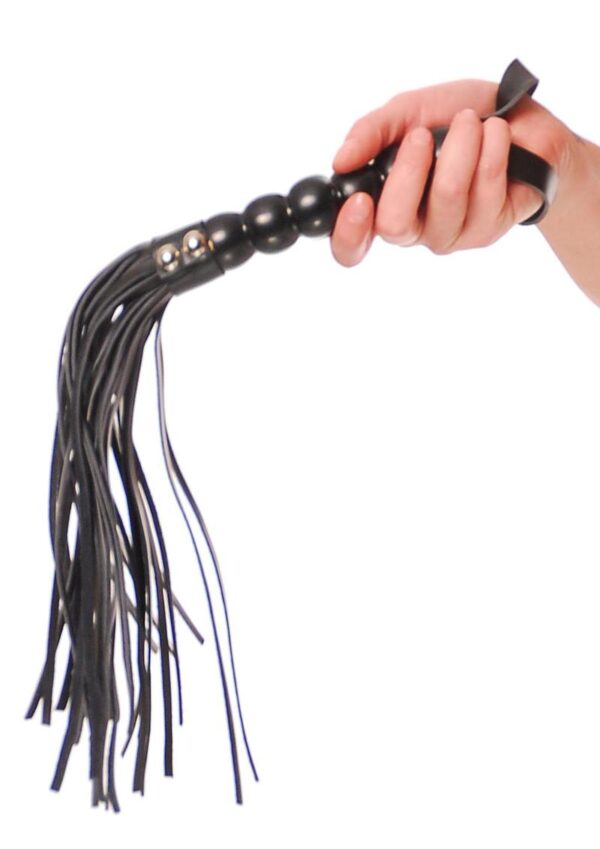 Fetish Fantasy Series Beaded Cat-O-Nine Tails - Black - Image 2