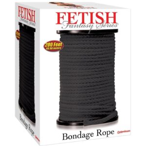 Fetish Fantasy Series Bondage Rope 200 Feet - Black