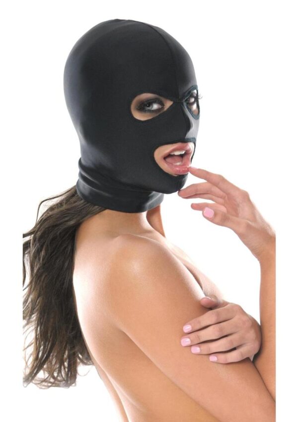 Fetish Fantasy Spandex 3 Hole Hood - Black - Image 3