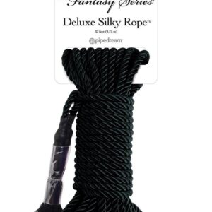 Fetish Fantasy Series Deluxe Silky Rope 32ft - Black