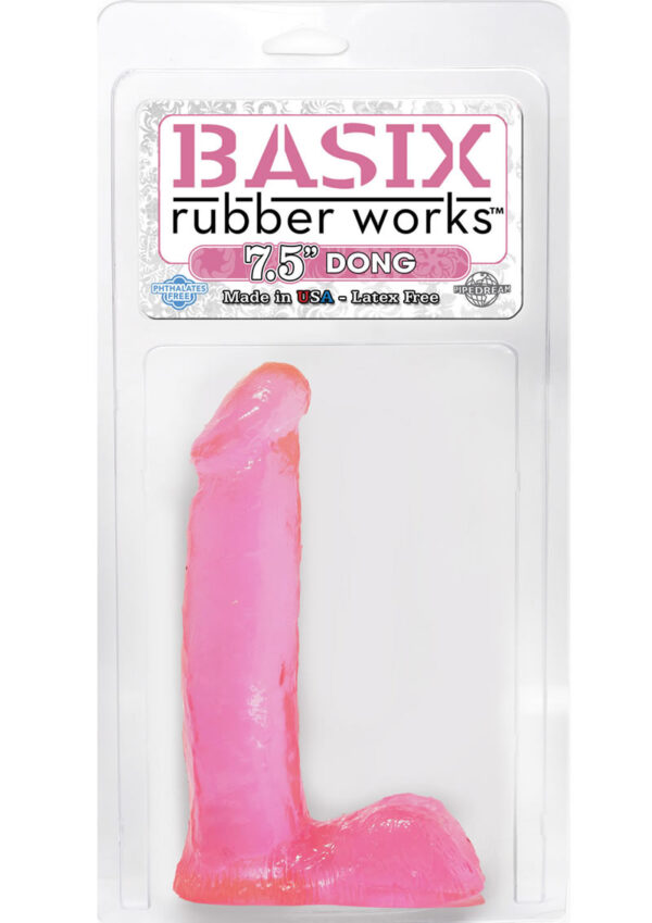 Basix Rubber Works 7.5 Inch Dong Pink