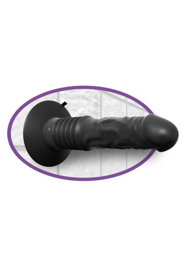 Anal Fantasy Elite Silicone Vibrating Ass Fucker USB Rechargeable Thrusting Dildo - Black - Image 3