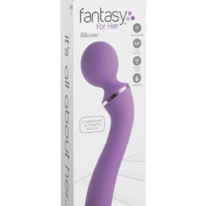 Fantasy For Her Duo Wand Massage-Her Silicone Rechargeable Waterproof - Purple