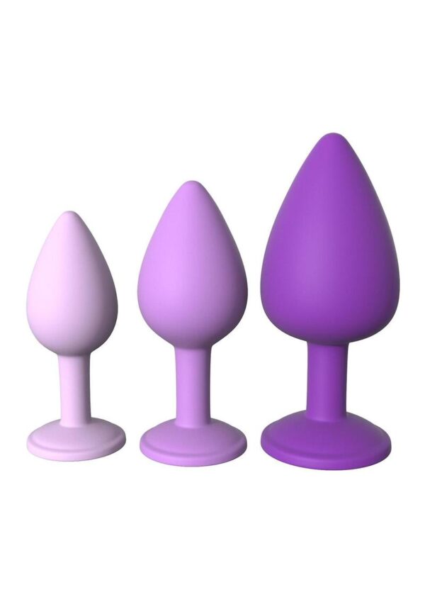 Fantasy For Her Her Little Gems Trainer Set Anal Kit 3 Training Size Plugs Waterproof Silicone - Purple - Image 3