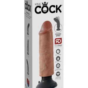 King Cock Vibrating Dildo 6in - Caramel