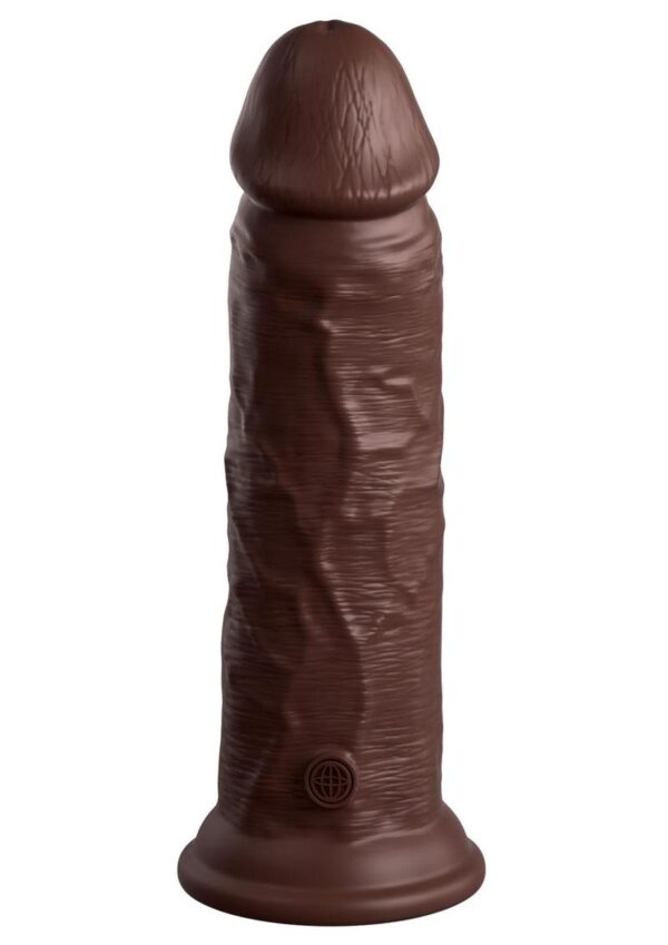 King Cock Elite Dual Density Silicone Dildo 8in - Chocolate - Image 2