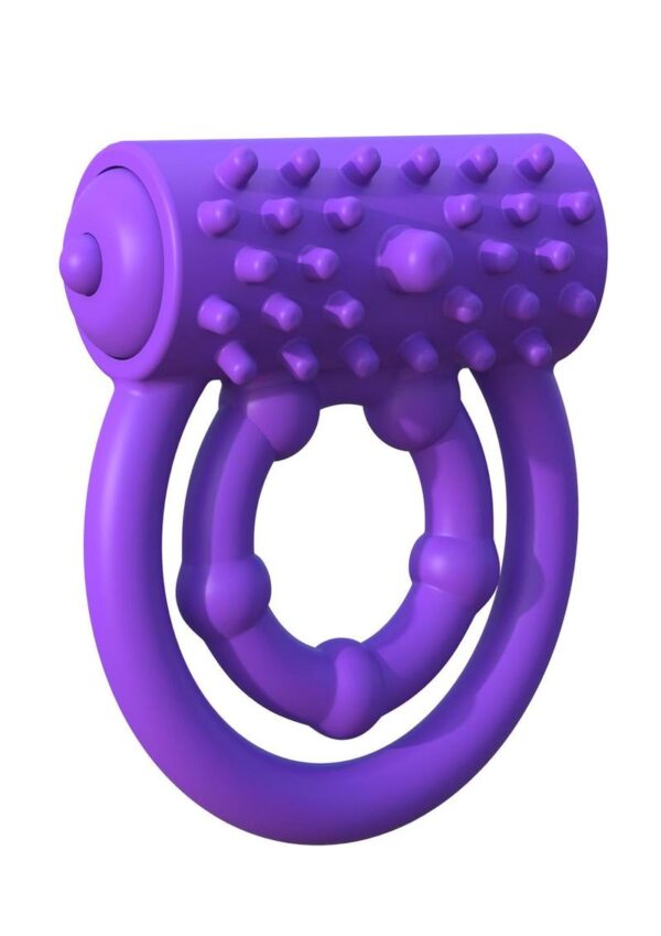 Fantasy C-Ringz Silicone Vibrating Prolong Performance Cock Ring - Purple - Image 3