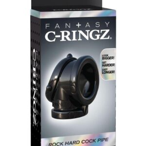 Fantasy C-Ringz Rock Hard Cock Pipe Cock Ring - Black
