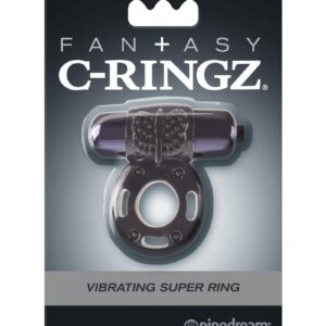Fantasy C-Ringz Vibrating Super Cock Ring with Bullet - Black