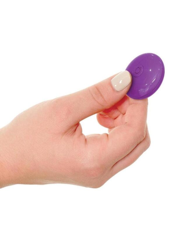 3Some Total Ecstasy Silicone Rechargeable Vibrator with Remote Control -  Purple - Image 3