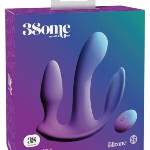 3Some Total Ecstasy Silicone Rechargeable Vibrator with Remote Control -  Purple