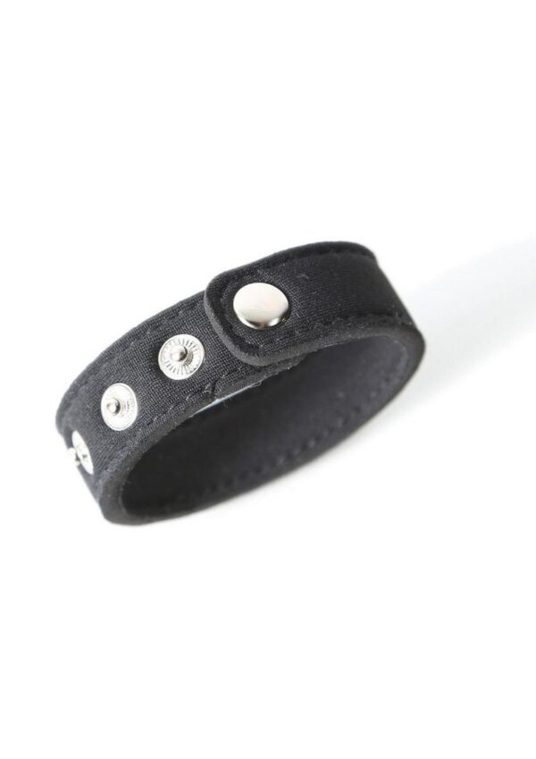 Perfect Fit Snap Neoprene Cock Ring - Black - Image 3