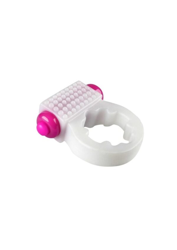Rock Candy Sugar Grinder Vibrating Cock Ring - White - Image 4