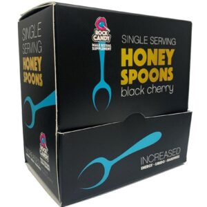 Rock Candy Honey Spoons Male Sexual Supplement Black Cherry (24 Packs per Display)