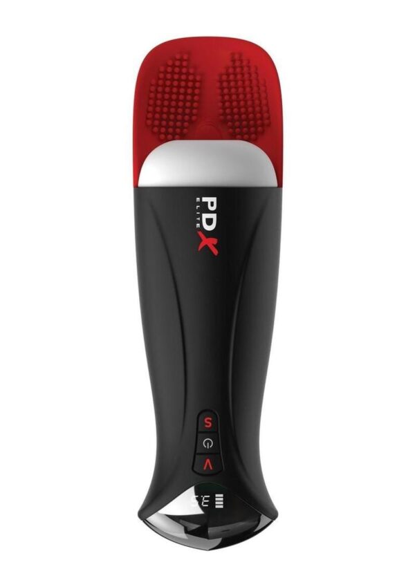 PDX Elite Fap-O-Matic Pro XL Rechargeable Masturbator - Black/Red - Image 2