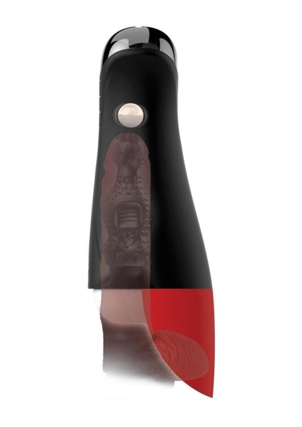 PDX Elite Fap-O-Matic Pro XL Rechargeable Masturbator - Black/Red - Image 3