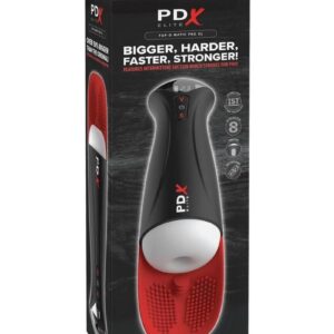 PDX Elite Fap-O-Matic Pro XL Rechargeable Masturbator - Black/Red