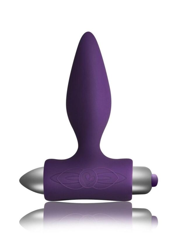 Petite Sensations Silicone Vibrating Butt Plug - Purple - Image 2
