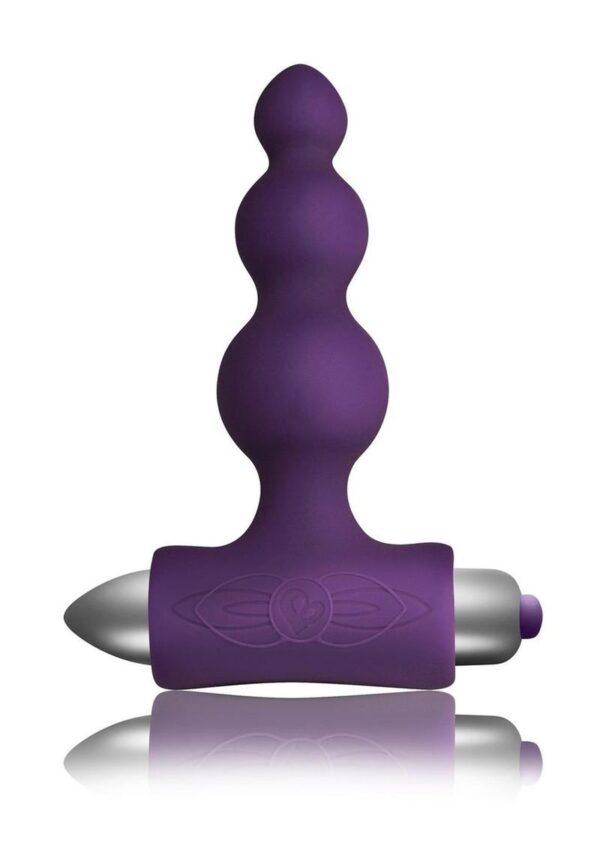 Petite Sensations Bubbles Silicone Vibrating Butt Plug - Purple - Image 2