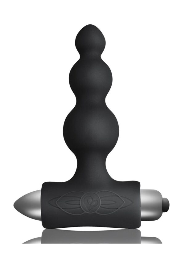 Petite Sensations Bubbles Silicone Vibrating Anal Plug - Black - Image 2