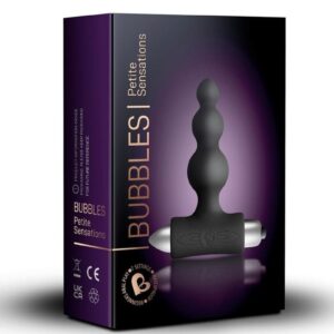 Petite Sensations Bubbles Silicone Vibrating Anal Plug - Black